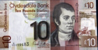 10 Livres sterling Ecosse clydesdale bank 2009